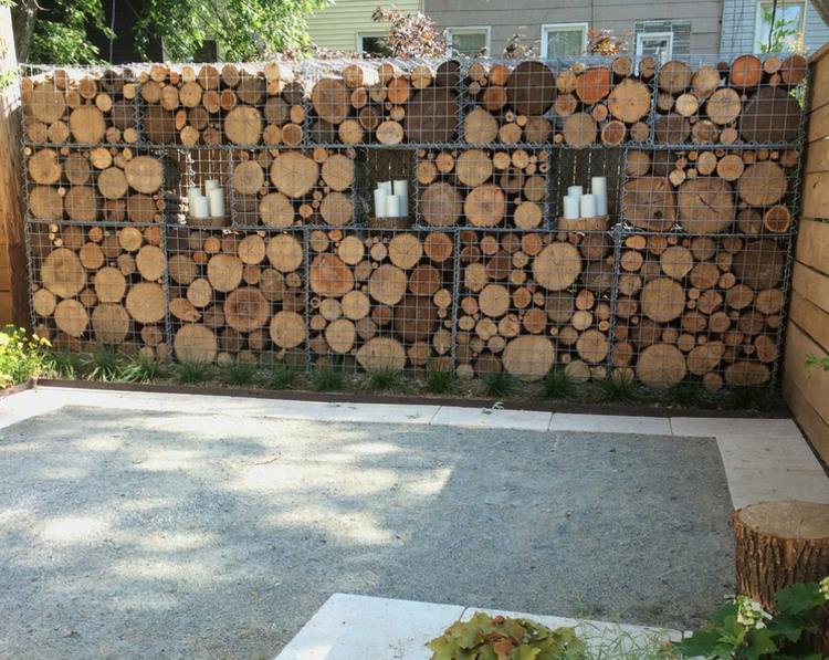 пергон, заполненный деревянными спилами